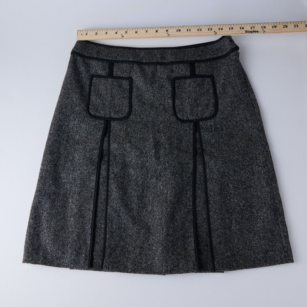 Cerruti 1881 A-Line Skirt Womens 10 Wool Academia Minimalist Office Siren Y2K - Picture 3 of 7